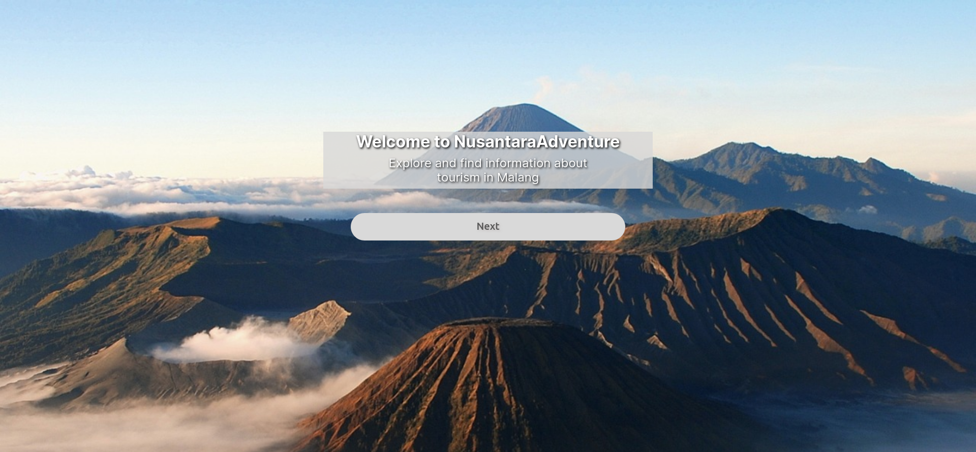 Tampilan web nusantara adventure